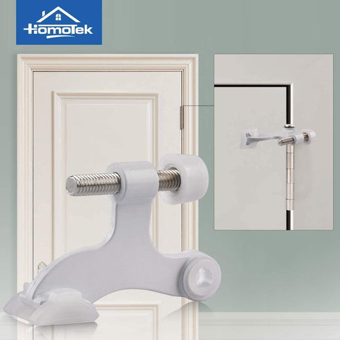 HOMOTEK 36 Pack Hinge Pin White Door Stopper, Adjustable Deluxe Heavy Duty Door Stopper 2-1/2"x1-3/4” with White Rubber