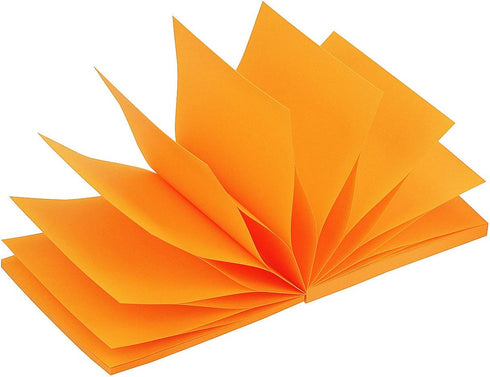 Early Buy Pop Up Sticky Notes 3x3 Refills, 6 Pads, Solid Color, 100 Sheets/Pad (Orange)