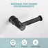 5 Inch Bathroom Toilet Paper Holder, Modern Matte Black Tissue Roll Holder Wall Mounted, Paper Towel Holder Easy
