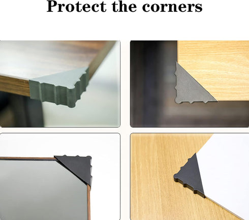 YouU 20 4 50mm UoYu pcs Mirror Corner Protectors x Black Toughened Glass Corner Protector Ceramic Tile wrap Angle