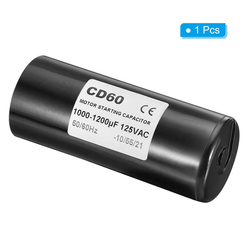 PATIKIL Motor Start Capacitor, 1000-1200uF/Mfd 125V 50/60Hz CD60 for Electric Motor Starts Running