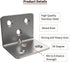 Aufuga (20, 1.5x1.2x1.2) Silver Stainless Steel Corner Bracket,Joint Right Angle Bracket,L Shape Heavy Duty Metal