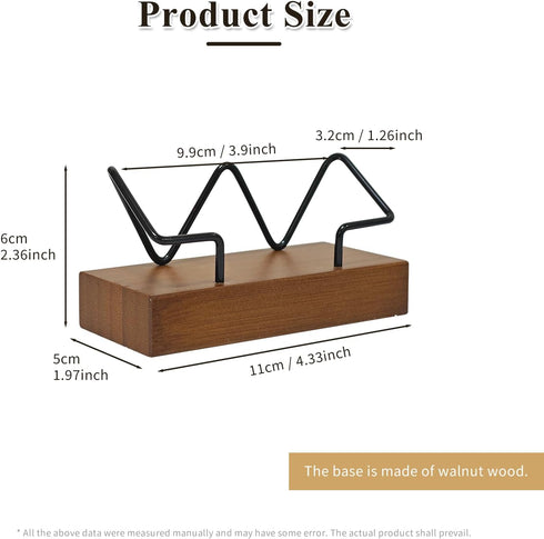 Bershaker 2 Pack Wood Business Card Holder for Desk, Wooden Business Name Card Display Stand Postcard Holder for Office
