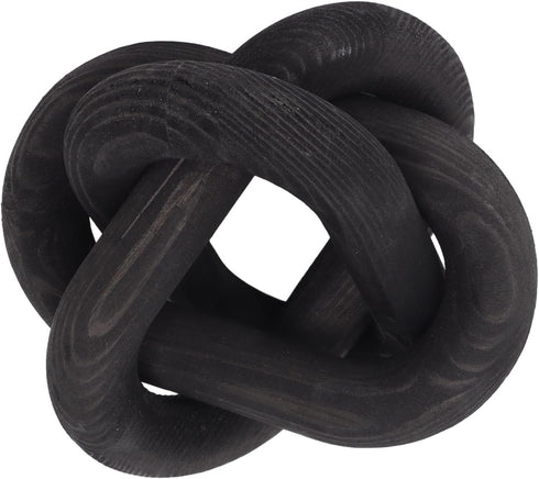 3 Link Wood Knot Decor, Maritown Wood Knot Chain Link Decor Coffee