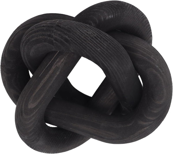 3 Link Wood Knot Decor, Maritown Wood Knot Chain Link Decor Coffee