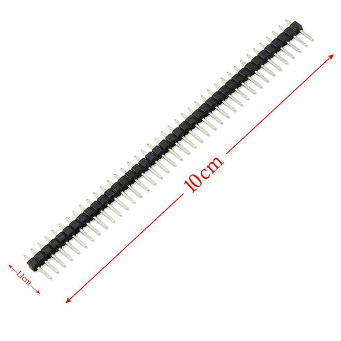 OCR 40PCS 2.54mm Male and Female Pin Header Connector, 40Pin Single Row Breakaway PCB for Arduino Shield