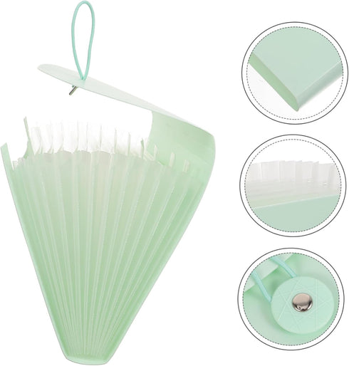 EXCEART Portable Folder Organ Bag, B6 Bills Holder, Accordion Receipt Organizer for Bills and Receipts, Plastic Storage