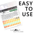 Plastic pH Test Strips, Universal Application, 100 Strips, pH 0.0-14.0, 0.5 pH Intervals