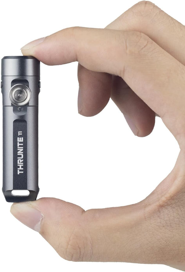 ThruNite Ti Mini Keychain Flashlight, USB-C Rechargeable EDC Pocket Light, Bright 650