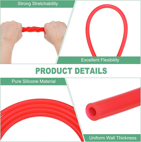 3/32"(2mm) 5/32"(4mm) 20ft(6 M METERXITY Silicone Tubing, ID x OD Silicone Rubber Vacuum Tube, M) High Temp Water Air