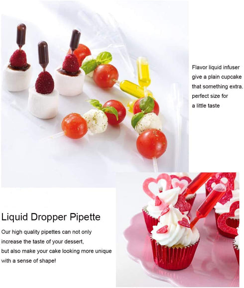 350pcs 4ml Mini Squeeze Transfer Cupcakes Pipettes, Disposable Plastic Droppers for Cupcake, Dessert