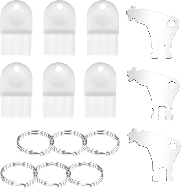 Asofelk 6PCS Paper Towel Dispenser Key, White Plastic & Metal Commercial Restroom Keys,