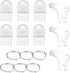 Asofelk 6PCS Paper Towel Dispenser Key, White Plastic & Metal Commercial Restroom Keys,