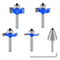 Mikniri 4 Pcs Rabbeting Router Bits Set 1/4 Inch Shank, Carbide Tipped Rabbet