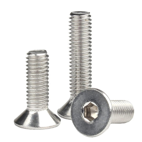 M10-1.5 x 55mm Flat Head Socket Cap Screws, Stainless Steel 18-8 (304), 5 Pcs Machine Screws Inner Hex Screw Fasteners