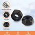 MewuDecor #8-32 304 18-8, 50 Nylon Insert Hex Lock Nuts Locknuts, Stainless Steel Black Oxide, PCS