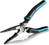 DURATECH 6-in-1 Needle Nose Pliers, 8.5" Multipurpose Long Nose Pliers with Wire Stripper and Cutter Function