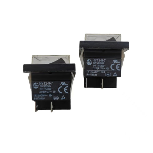 HY12-9-7 Push Button Switch with Waterproof Cover for KEDU Fridge, 125/250V 20A (2)