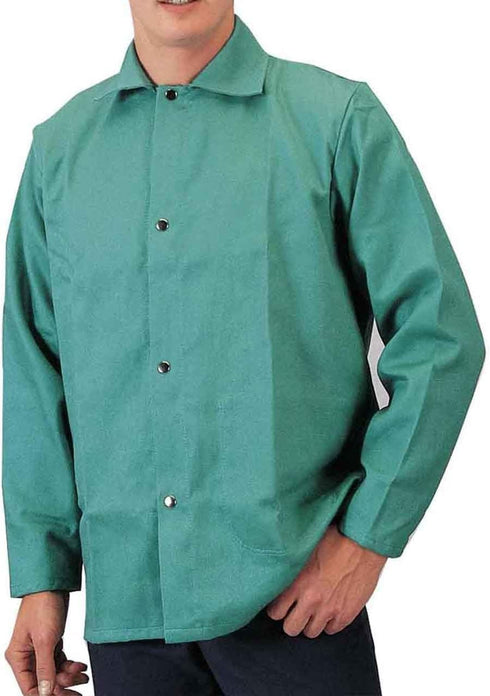 Tillman Flame Retardant Clothing Modern Jacket, 30" L, Green, Large