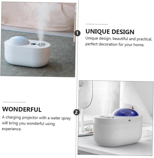 Large Capacity Dual-Jet Home Humidifier with Projector for Kids