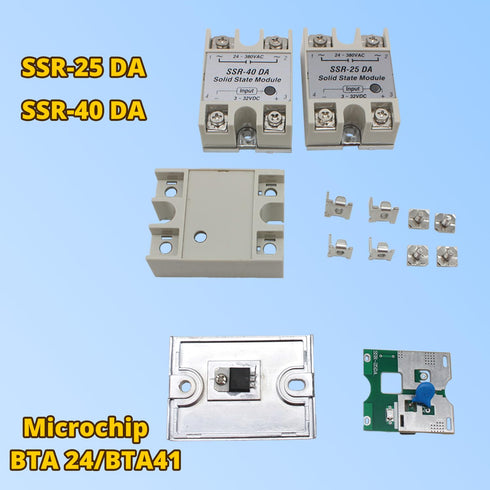 3PCS SSR-25DA Single Phase Solid State Relay, Input 3-32V DC, Output 24-380V AC, 25A