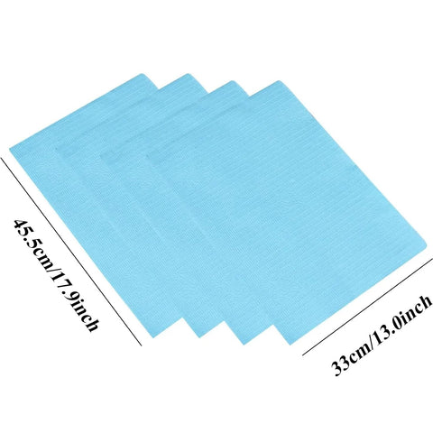 50Pcs 3 Dental Bib Sheets Tattoo Table Covers Dentist Bibs Tattoo Tray Covers Ply Sheets Waterproof Bibs Blue
