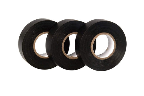 GTSE Black PVC Electrical Insulation Vinyl Tape, ¾ in x 66ft, Triple Pack of Premium Tape