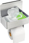 JUYSON Toilet Paper Holder with Shelf Brushed Nickel, Flushable Wipes Dispenser Fits
