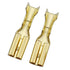 100-Pack 2.8mm Gold Female Spade Crimp Terminals with Insulating Sleeves, Self Lock Plug Electrical Cable Connectors