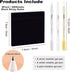 Sticky Notes 3 x 3 Inches, 6 Pads Black Self-Stick Notes with White Gold and Silver Gel Pens, 50 Sheets/Pad Sticky Note Easy Post for Office School Home Supplies by CRITIVE-SHOP