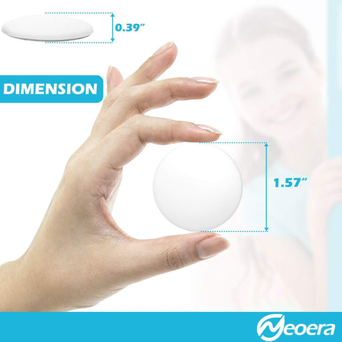 Neoera Wall Protector Door Stopper (8 Pack), 1.57" Rubber Bumper with Premium Self Adhesive Sticker