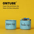 ONTUBE Ceramic Paper Clip and Binder Clip Holder Set, Desk Organizer for Office (Turquoise)