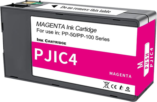 YOUEXPERT PJIC4 PP-50 PP-100 Magenta Label Ink Cartridges, Compatible for DiscProducer PP-100 Printer