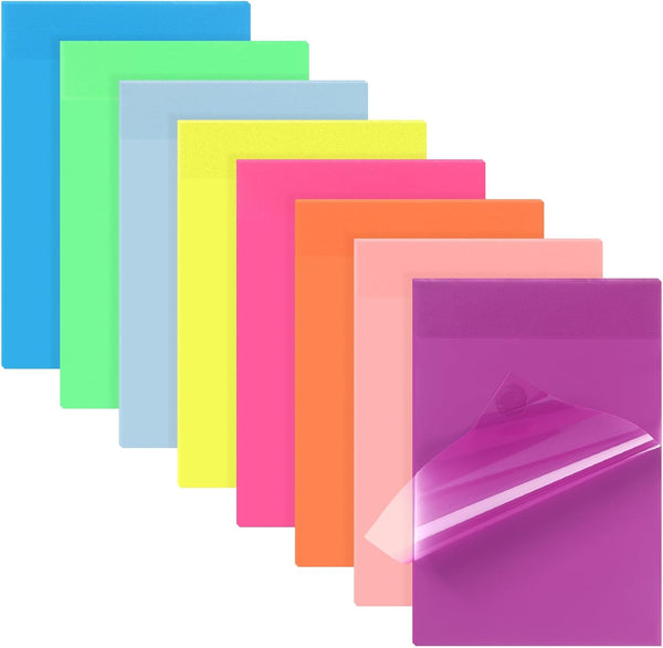 Yinder 4 x 6 Inch Transparent Sticky Notes, Waterproof Clear Self Sticky Memo Pad for Bible Journaling, Office School