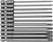 11PCS Torx Head Screwdriver Bit Set, 1/4 inch Hex Shank S2 Steel, Magnetic Security T6-T40