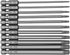11PCS Torx Head Screwdriver Bit Set, 1/4 inch Hex Shank S2 Steel, Magnetic Security T6-T40