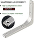 8 Inch 6 Inch, 4Pcs SAYAYO Heavy Duty Floating Shelf Brackets x Stainless Steel Wall Shelf Brackets & Supports Brushed