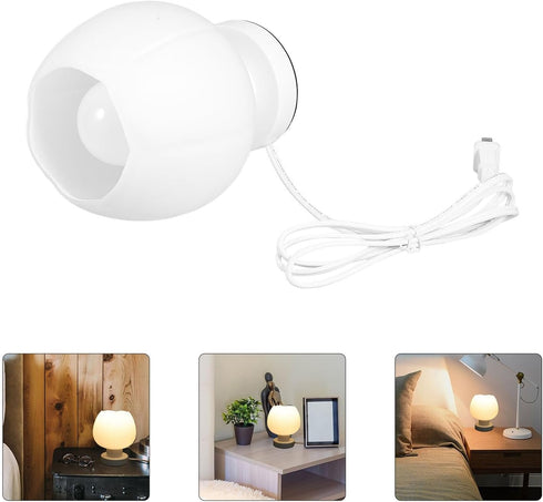 Toddmomy Portable Touch Sensor Table Lamp Adjustable Brightness Color Changing Bedside Night Light Glass and Wood