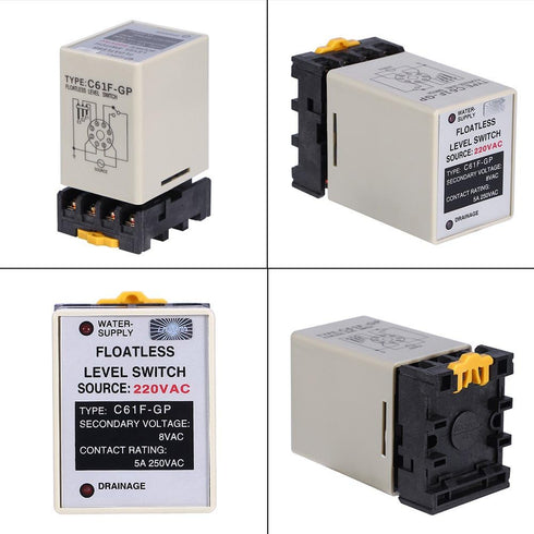 Liquid Water Level Sensor, Floatless Level Switch, C61F-GP AC220V 50HZ/60HZ Liquid Level Controller