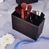 PU Leather Pen Holder for Desk Double Compartments Pencil Holder Square Desk Organizers and Storage Office Pencil Case Pen Cup Accessories Container Box by Fosinz