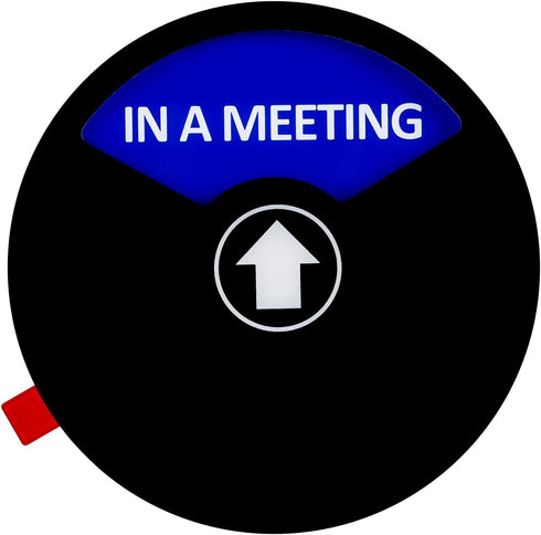 Kichwit Privacy Sign for Office, In a Meeting, Out of Office, Welcome Please Knock, 5 Inch, Black