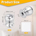 1" 1/4-27 uxcell Tall Lamp Finials Chrome, Thread Lamp Cap Knob Decoration Screw Cap Nuts with Cleaning Cloth for Table