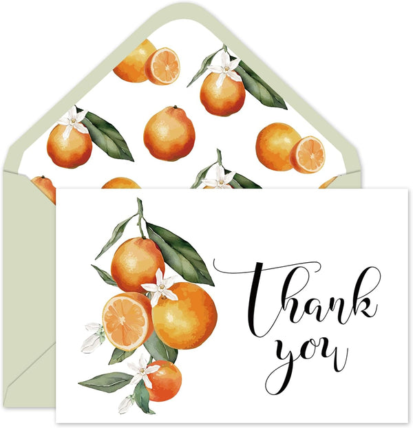 JarThenaAMCS 50 Pack Little Cutie Thank You Cards Blank Note Card Watercolor