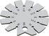 QWORK Bevel Gauge, Stainless Steel Axe Angle Gauge, Round Shape Knife Angle Finder for Measuring Knife Angle