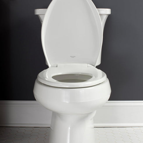 Mayfair Aurora Slow Close Toilet Seat, Easy Clean Hinges and Adjustable Perfect Fit Plastic Seat, Made in USA