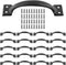 20 Pcs Vintage Black 5.5 Inch Barn Door Handles, Large Gate Pulls for Kitchen Cupboard Furniture Drawer Cabinet Hardware