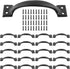 20 Pcs Vintage Black 5.5 Inch Barn Door Handles, Large Gate Pulls for Kitchen Cupboard Furniture Drawer Cabinet Hardware