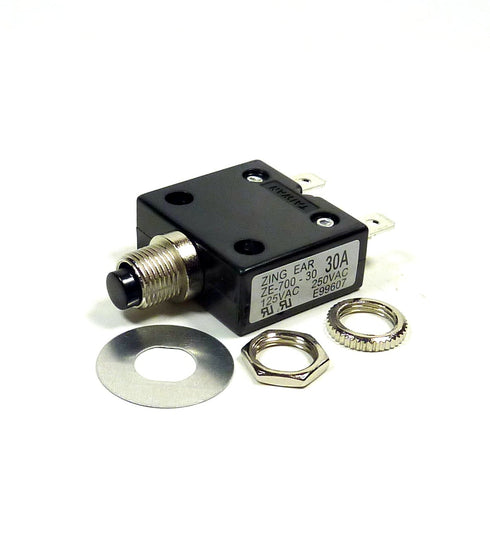 Philmore 30 Amp Push Button Circuit Breaker 32V DC or 250V AC ; B7030