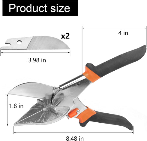 Angle Mitre Shear Cutter - Multifunctional Tool for Angular Cutting of Plastic, PVC, and Molding Trim