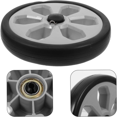 Set 2 7.87 Inch DOITOOL Shopping Cart Wheels Replacement of Heavy Duty Foldable Utility Trolley Wheels for Grocery Cart